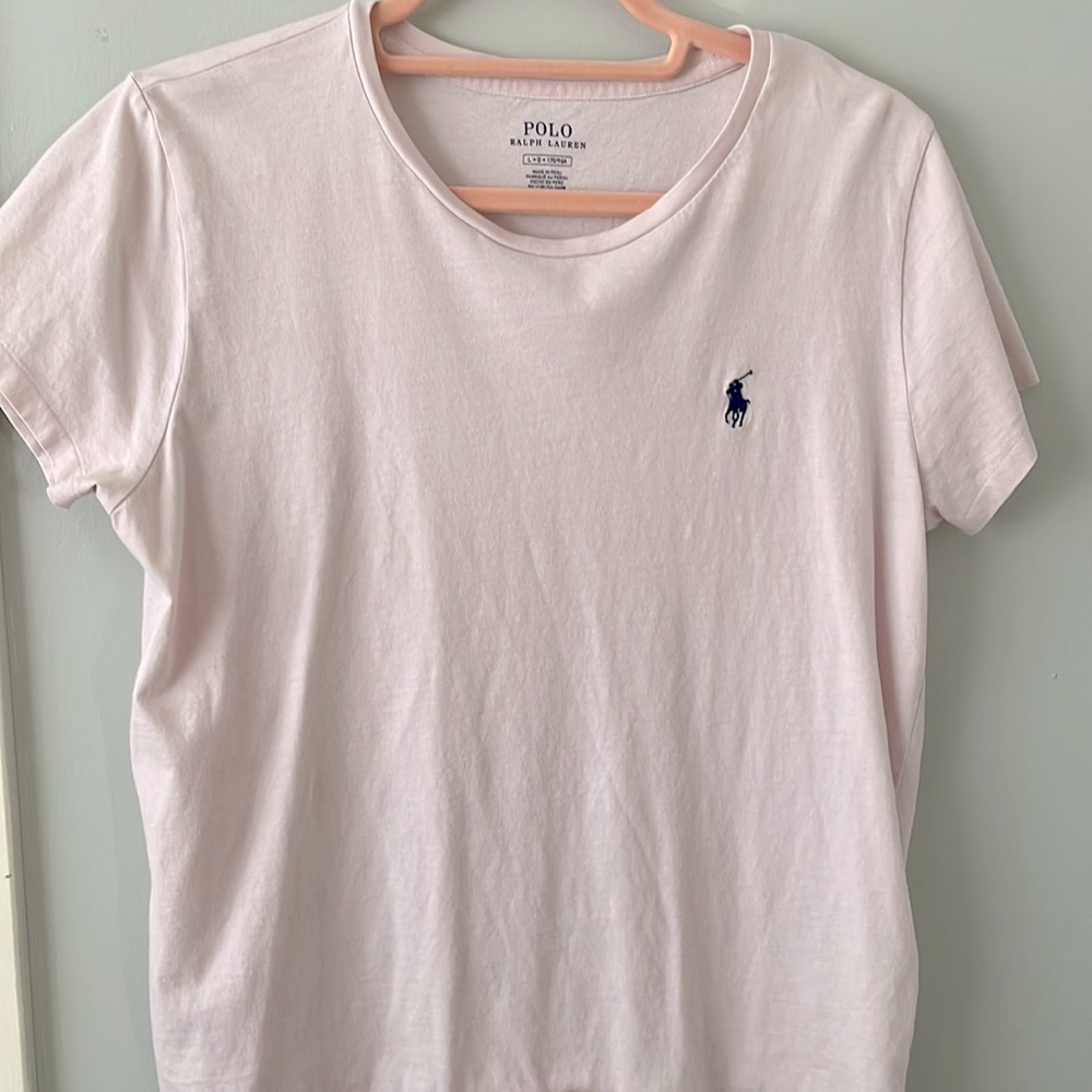 Pink polo worn a few times.